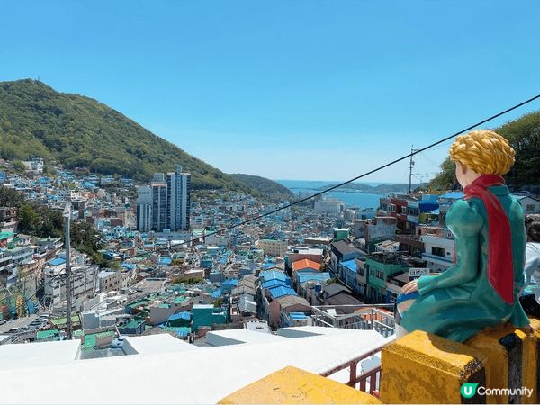 釜山甘川文化村是一個由不同顏色小屋組成的村落，當中有不同位置...