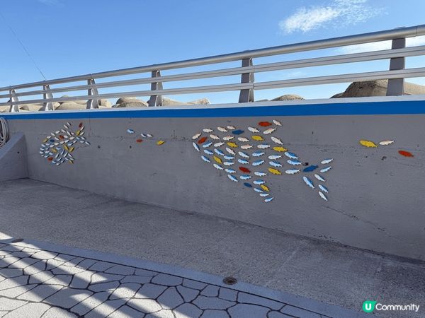 韓國釜山天空膠囊列車的青沙哺站，一落車就見到韓版的櫻木花道平...