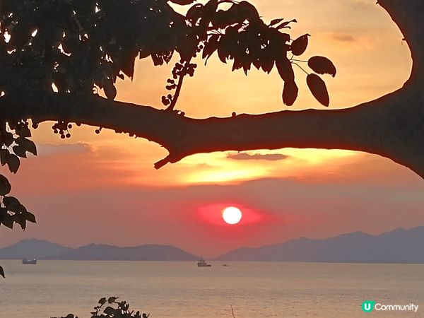 享受著微風的海邊，加上燦爛無比的黃昏美景，簡直是人生一大享受...