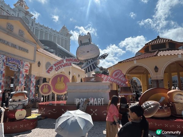 去澳門探下Labubu 先，坐澳門輕軌於氹仔排角下車，就見到...