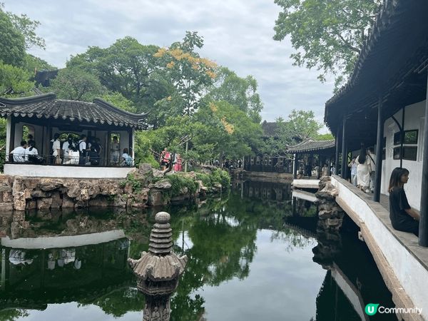 這是蘇州國家級景點-拙政園，內園景色好壯觀，保護得很好，天氣...