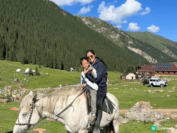 吉爾吉斯坦海拔4500米高騎馬、住蒙古包、玩傳统2人秋千