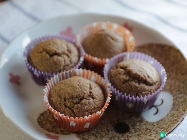 全麥可可小蛋糕😋！無油無蛋超快手！🍰