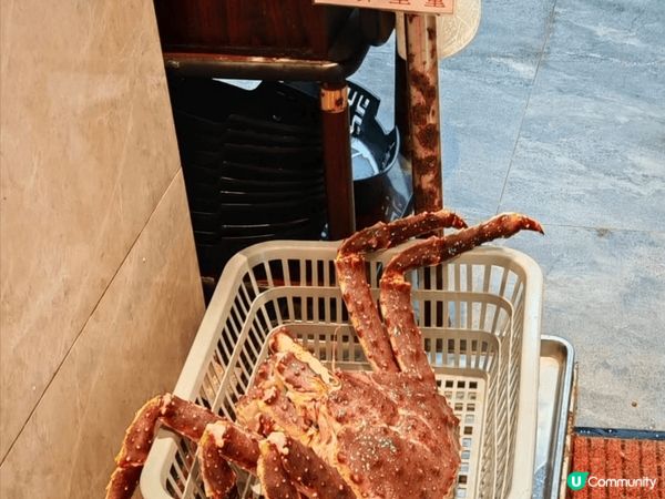 超過6斤重嘅帝王蟹, 肥美肉多, 蟹膏拎嚟煮伊麵, 蟹身清蒸...