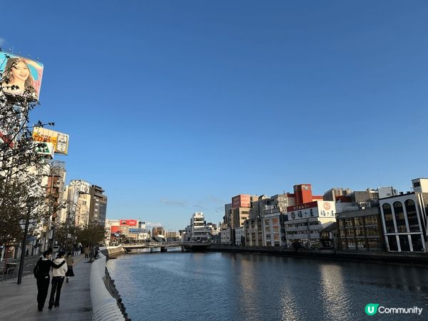 福岡中州河上景色，無論日與夜都別有特色，加上天氣好，點影都靚...