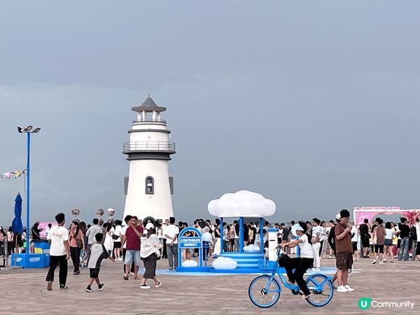 充滿歐陸風的珠海燈塔，一邊行沙灘，一邊欣賞浪漫醉人的日落，海...