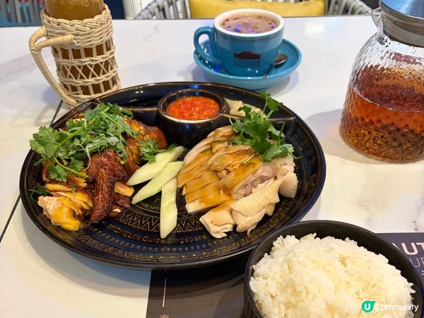 滑嘟喐帶埋滑捋捋去食米芝蓮海南雞