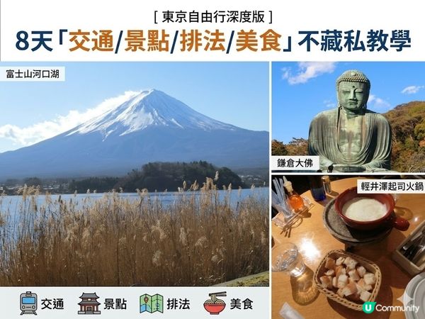 東京自由行深度版：8天「交通/景點/排法/美食」不藏私教學