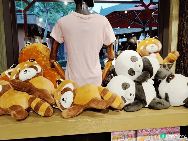 打卡景點、熊貓紀念品店、水母館