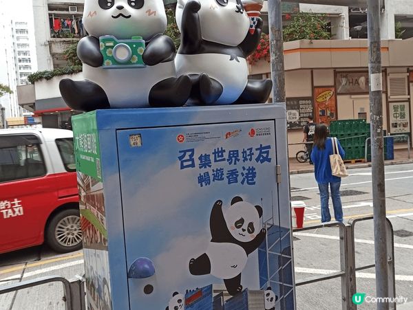 【🐼🐼3D熊貓郵筒，龍鳳熊貓寶寶現身香港各處】