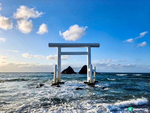 『日本』福岡糸島浪漫秘境｜白色鳥居⛩️+夫妻石🪨