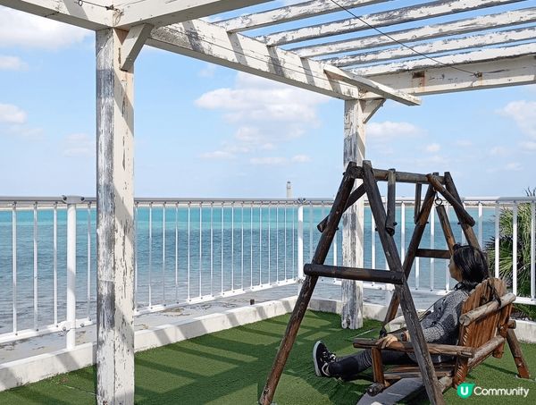 #沖繩小希臘#瀨長島#風很大#頭髮亂了