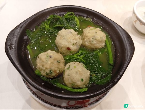 西洋菜鯪魚球湯。大大粒鯪魚球爽口彈牙，軟熟、鮮香。西洋菜鮮嫩...