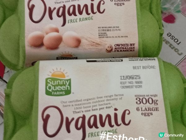 復活節食復活蛋：有機雞蛋，每隻都有兔兔蓋印，好應節！