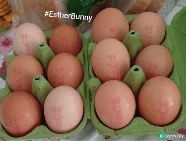 復活節食復活蛋：有機雞蛋，每隻都有兔兔蓋印，好應節！