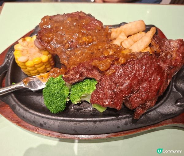 ✨️今次吃荳子冰室鐵板扒餐，叫左一個二人鐵板餐，包甜品飲品，...