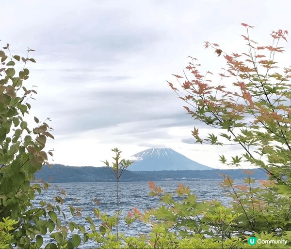 洞爺湖這是北海道比較有名氣的溫泉景點之一，因為面向。羊蹄山。...
