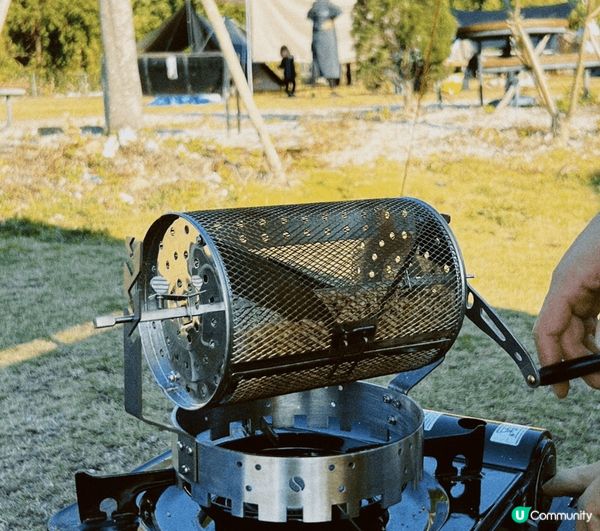 露營炒豆moment，咖啡閣擺設，嘆杯咖啡酒