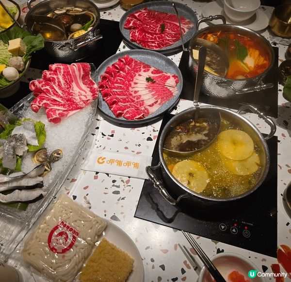 荃灣廣場“呷哺呷哺”台式火鍋，肉唔多（單人餐140g), 另...