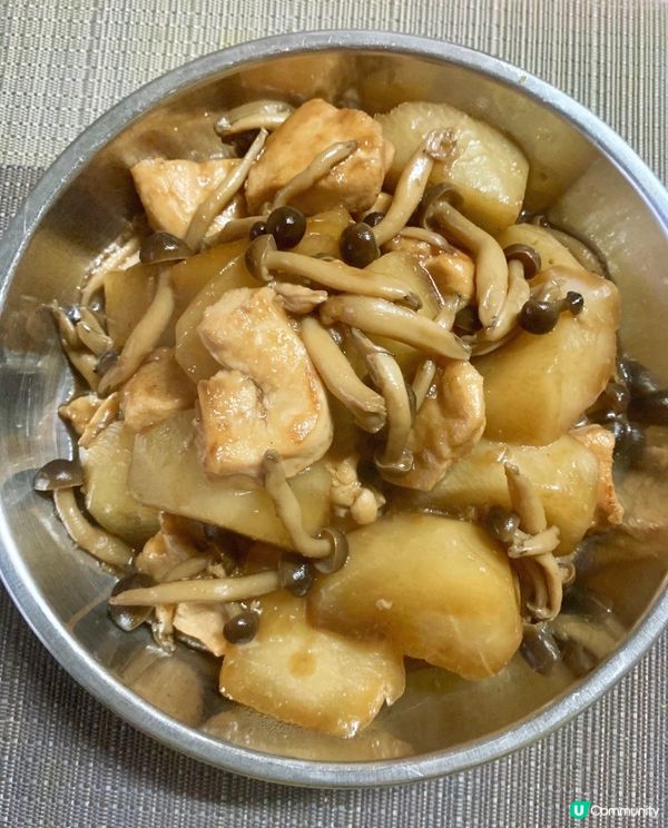 【簡易食譜】 日式白蘿蔔燉雞肉