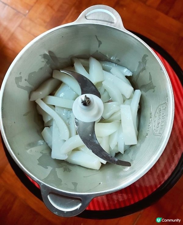 【自家製】無添加彈牙墨魚滑/墨魚丸