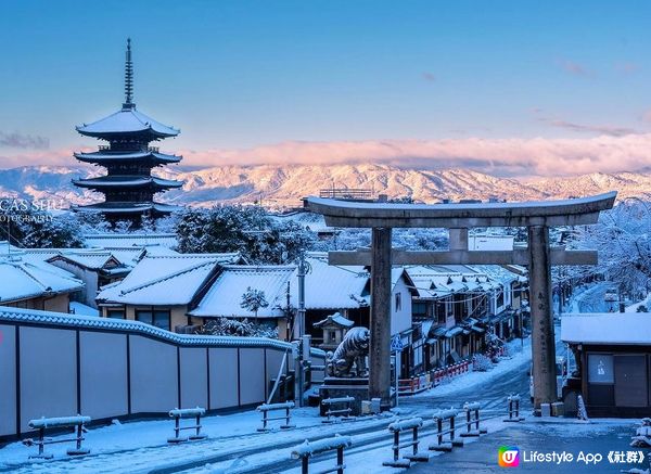 雪之京都，仲有背後的比叡山