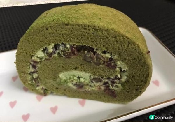 自製「抹茶紅豆瑞士卷」
