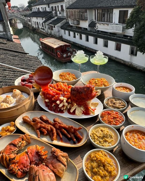 蘇州平江路必食😋李百蟹蟹黃麵🦀️