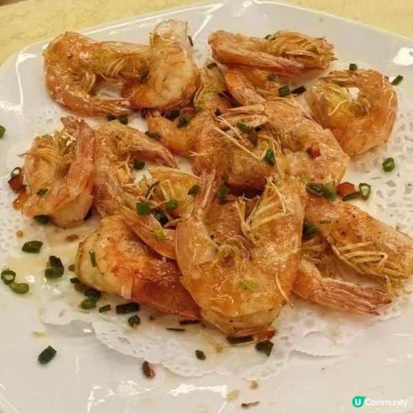 茶葉蝦炸得很香很脆又入味·連蝦殼都可以食埋，味道不錯