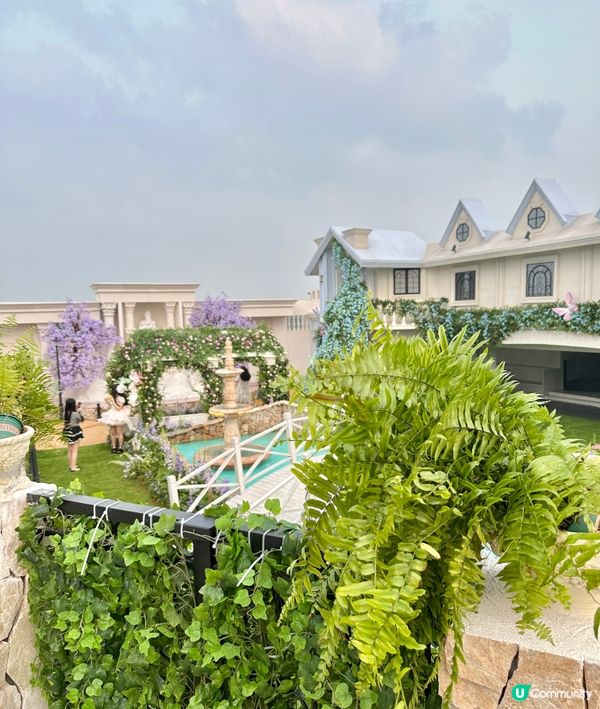 深圳龍岡關於藍打卡cafe場景又更新啦💜超浪漫羅馬風許願池⛲️