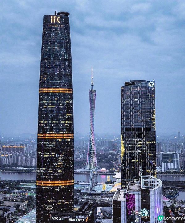 圖一: 廣州塔，廣州的地標建築，不僅高聳入雲，更以造型甜美而...