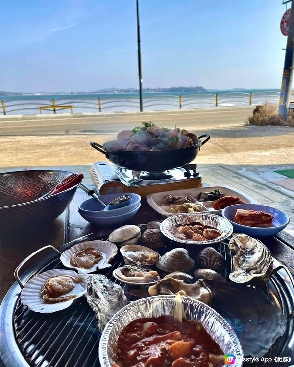 韓國濟扶島 在海邊的海鮮餐廳