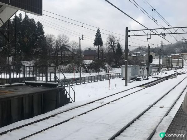 雪中火車站🚂幸福滿滿😍浪漫滿瀉❄️