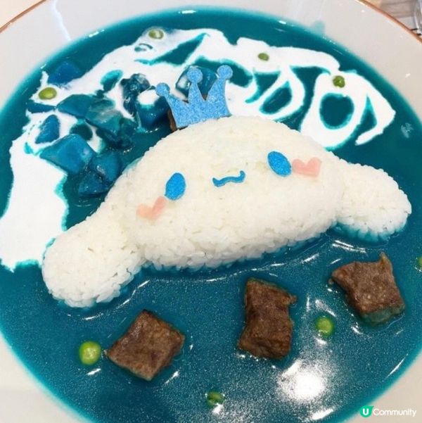 可愛的卡通咖喱飯