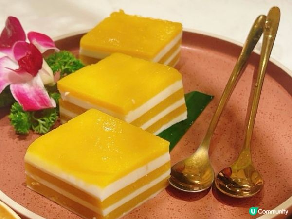 泰式芒果椰汁千層糕，芒果及椰汁味道都濃郁好味