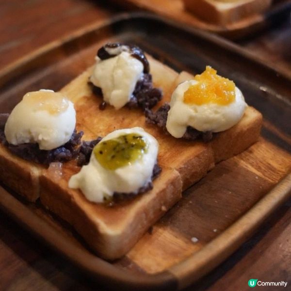 紅豆沙奶油果醬多士