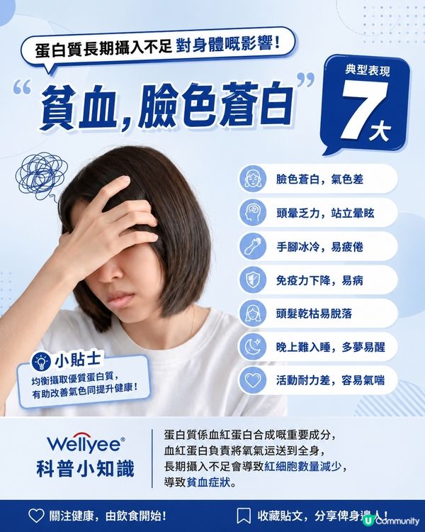 蛋白質攝入不足，對身體的影響