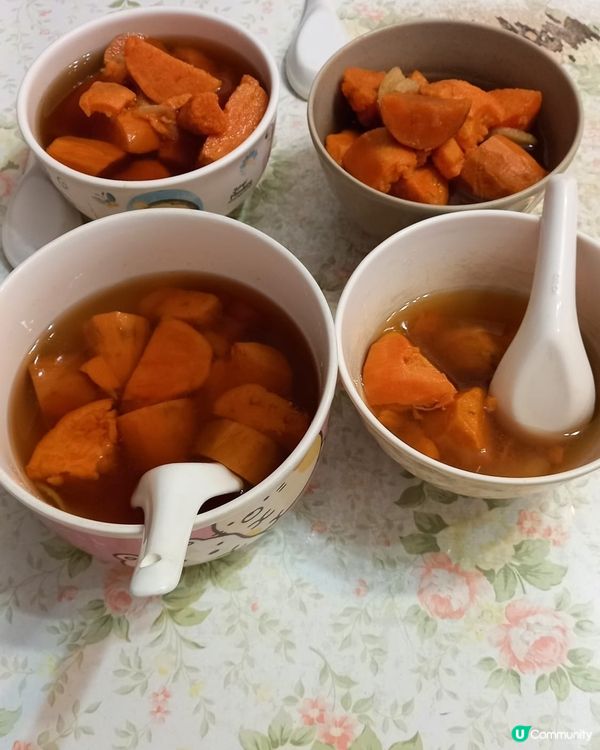 昨晚一家飯後食番薯糖水😋😋