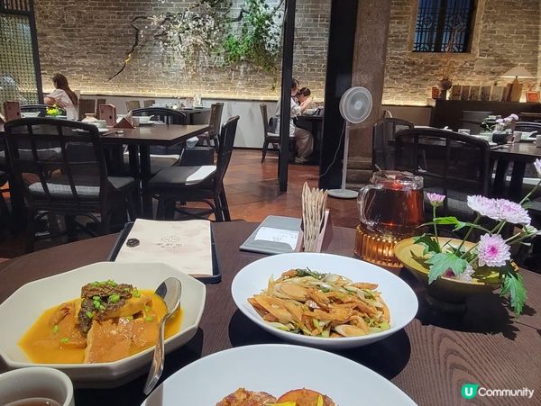 中國古建築內的素食餐廳