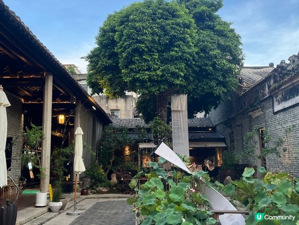 中國古建築內的素食餐廳