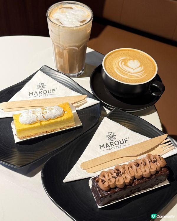 ## 尖沙咀嘆翻杯咖啡🍰☕️ 黑朱古力布朗尼🍫🍰