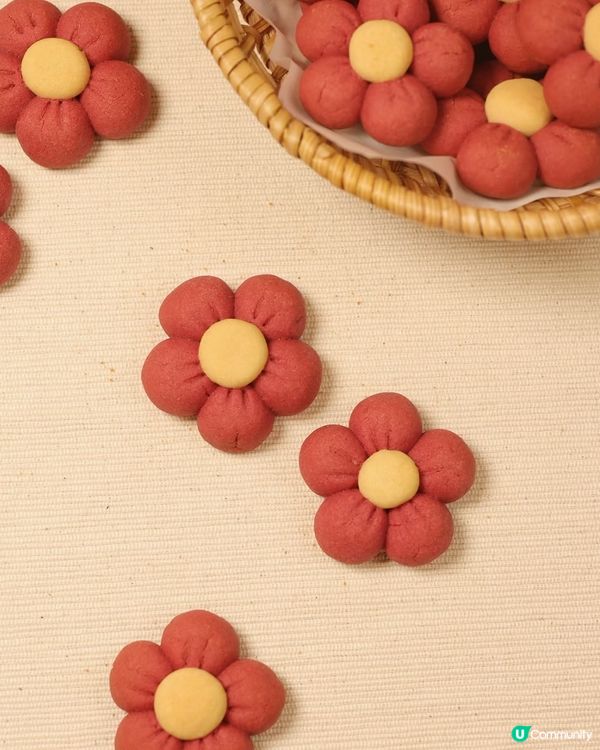 新年紅運🌸 花朵曲奇，酥脆香濃！