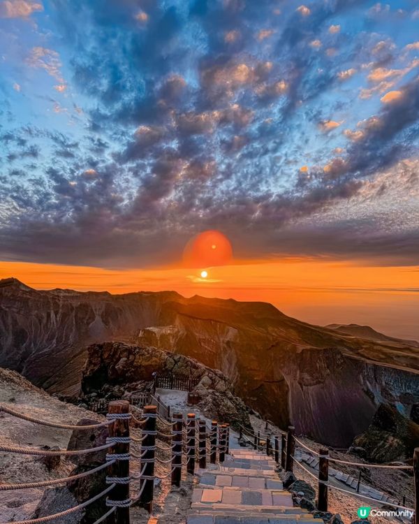 長白山天池落日🌄  必去打卡位！
