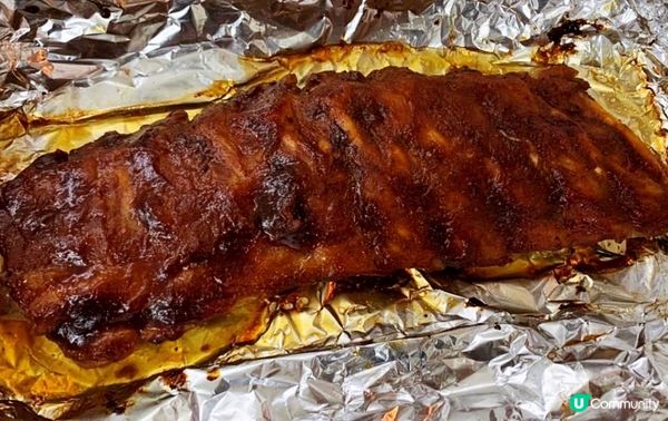 肉骨分離 「燒烤醬汁烤豬肋骨」（簡易版）