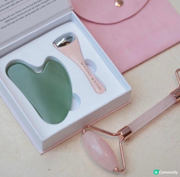 💕💞Moody Mood天然粉水晶美容按摩棒