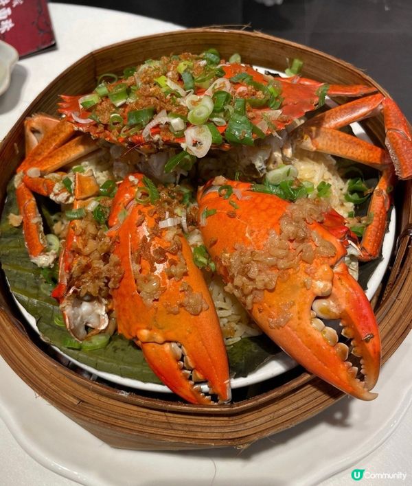 薑米蒜香籠仔蒸蟹飯 推介👍