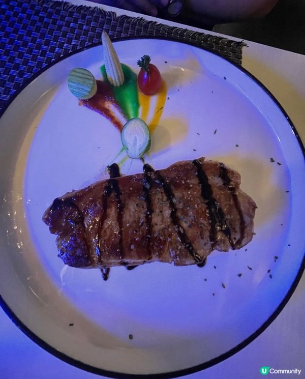 香煎美國黑豚豬肉眼，意大利黑醋醬