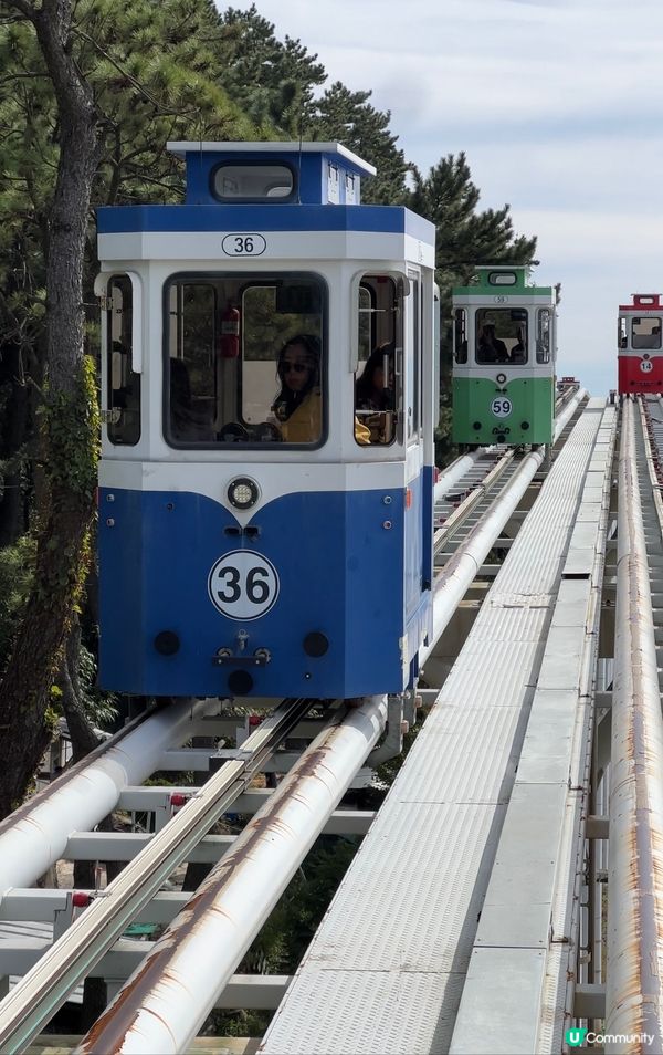 爆紅韓國釜山「天空膠囊列車」