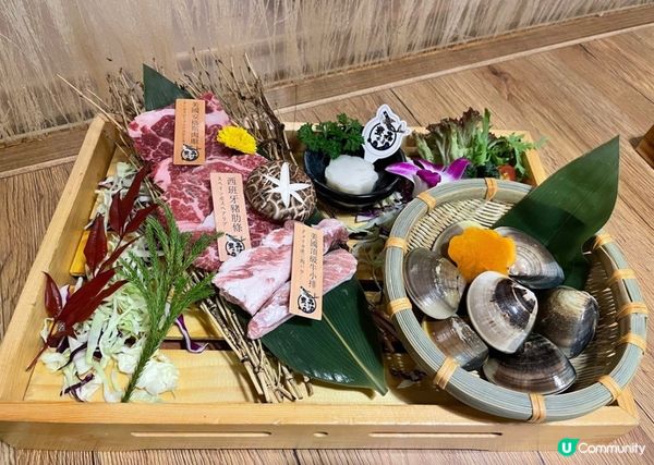 澳洲和牛肉眼，美國安格斯牛小排，西班牙豬肋骨，活大蜆，炒野菜...