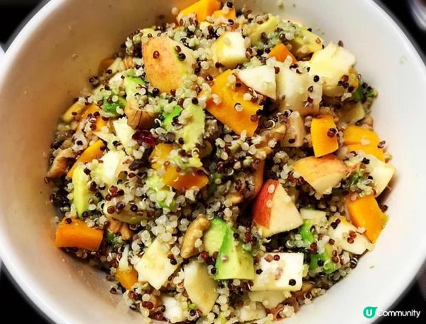 WFH 快 易煮「蘋果駱梨藜麥沙律」